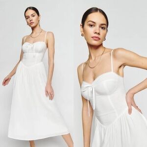 REFORMATION Allure White Dress 4